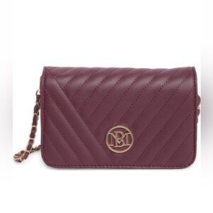 Badgley Mischka Crossbody Quilted Plum